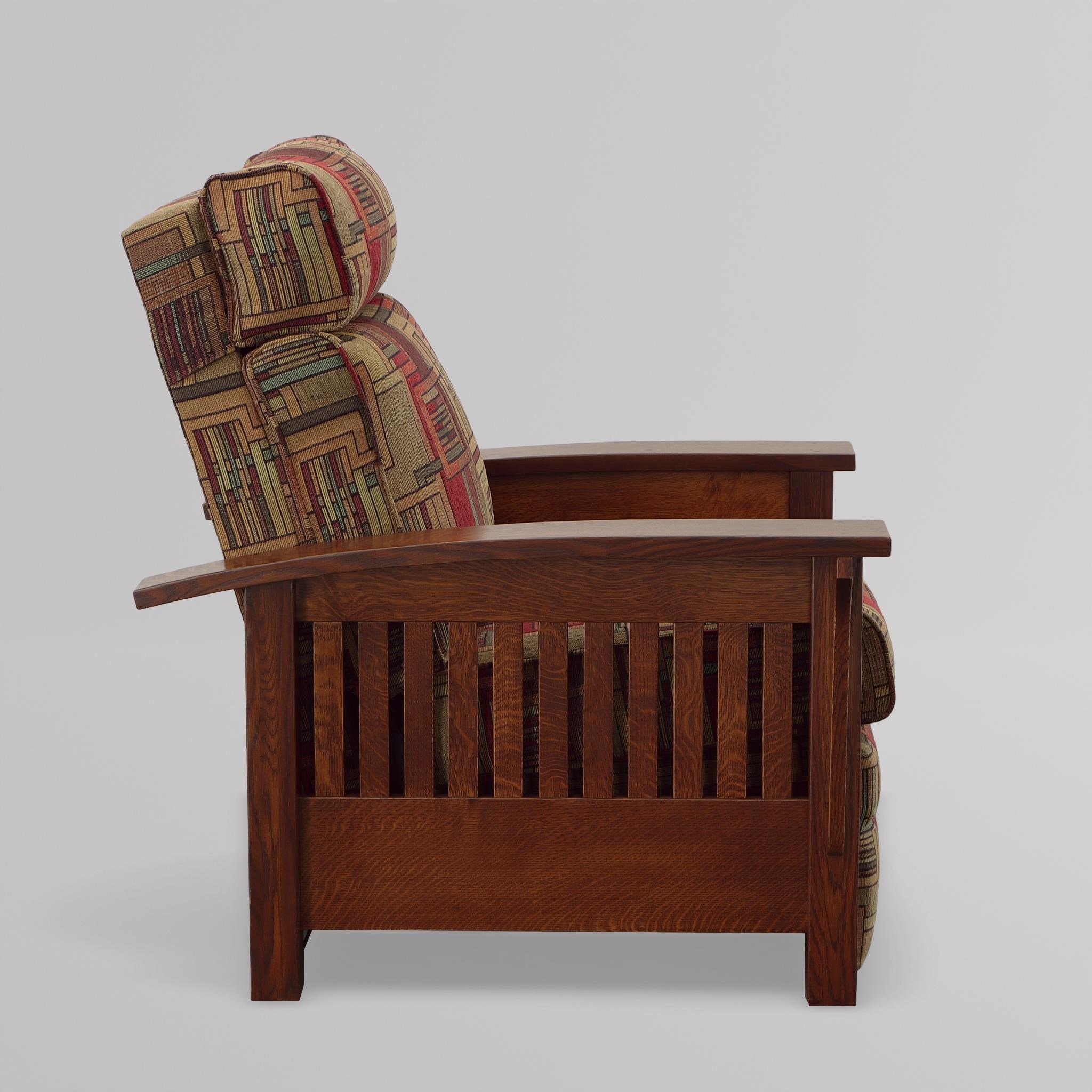 Mission style shop push back recliner